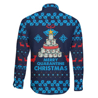 Merry Quarantine Christmas Family Matching Long Sleeve Bodycon Dress and Hawaiian Shirt Xmas Holiday Patterns - Wonder Print Shop