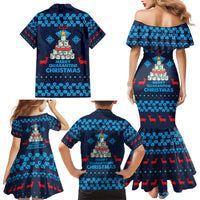 Merry Quarantine Christmas Family Matching Mermaid Dress and Hawaiian Shirt Xmas Holiday Patterns - Wonder Print Shop