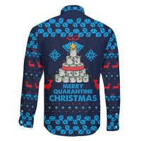 Merry Quarantine Christmas Family Matching Short Sleeve Bodycon Dress and Hawaiian Shirt Xmas Holiday Patterns - Wonder Print Shop