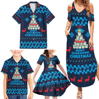 Merry Quarantine Christmas Family Matching Summer Maxi Dress and Hawaiian Shirt Xmas Holiday Patterns - Wonder Print Shop