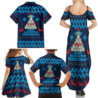 Merry Quarantine Christmas Family Matching Summer Maxi Dress and Hawaiian Shirt Xmas Holiday Patterns - Wonder Print Shop