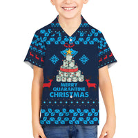 Merry Quarantine Christmas Kid Hawaiian Shirt Xmas Holiday Patterns - Wonder Print Shop