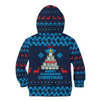 Merry Quarantine Christmas Kid Hoodie Xmas Holiday Patterns - Wonder Print Shop