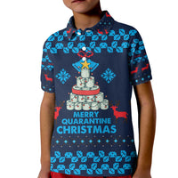 Merry Quarantine Christmas Kid Polo Shirt Xmas Holiday Patterns - Wonder Print Shop