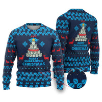 Merry Quarantine Christmas Ugly Christmas Sweater Xmas Holiday Patterns - Wonder Print Shop