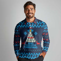 Merry Quarantine Christmas Long Sleeve Polo Shirt Xmas Holiday Patterns - Wonder Print Shop