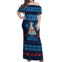 Merry Quarantine Christmas Off Shoulder Maxi Dress Xmas Holiday Patterns - Wonder Print Shop