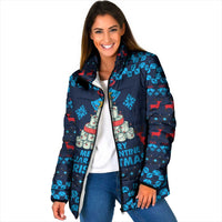 Merry Quarantine Christmas Padded Jacket Xmas Holiday Patterns - Wonder Print Shop