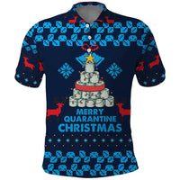 Merry Quarantine Christmas Polo Shirt Xmas Holiday Patterns - Wonder Print Shop