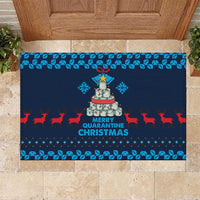 Merry Quarantine Christmas Rubber Doormat Xmas Holiday Patterns - Wonder Print Shop