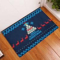 Merry Quarantine Christmas Rubber Doormat Xmas Holiday Patterns - Wonder Print Shop