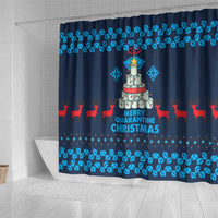 Merry Quarantine Christmas Shower Curtain Xmas Holiday Patterns - Wonder Print Shop