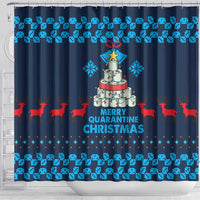 Merry Quarantine Christmas Shower Curtain Xmas Holiday Patterns - Wonder Print Shop