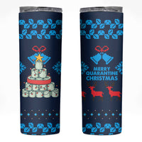 Merry Quarantine Christmas Skinny Tumbler Xmas Holiday Patterns - Wonder Print Shop