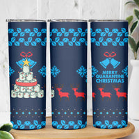 Merry Quarantine Christmas Skinny Tumbler Xmas Holiday Patterns - Wonder Print Shop