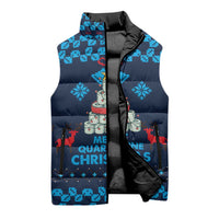 Merry Quarantine Christmas Sleeveless Puffer Jacket Xmas Holiday Patterns - Wonder Print Shop
