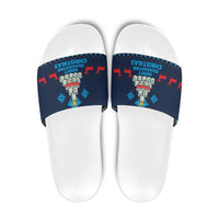 Merry Quarantine Christmas Slide Sandals Xmas Holiday Patterns - Wonder Print Shop