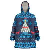 Merry Quarantine Christmas Wearable Blanket Hoodie Xmas Holiday Patterns - Wonder Print Shop
