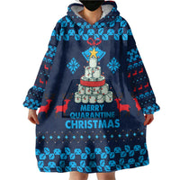 Merry Quarantine Christmas Wearable Blanket Hoodie Xmas Holiday Patterns - Wonder Print Shop