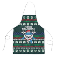 Merry Sharkmas Christmas Apron Xmas Holiday Patterns - Wonder Print Shop