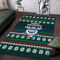 Merry Sharkmas Christmas Area Rug Xmas Holiday Patterns - Wonder Print Shop
