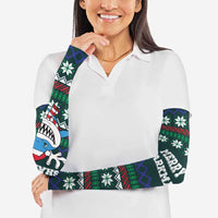 Merry Sharkmas Christmas Arm Sleeves Xmas Holiday Patterns - Wonder Print Shop