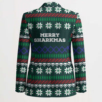 Merry Sharkmas Christmas Blazer Xmas Holiday Patterns - Wonder Print Shop