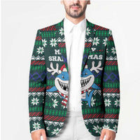 Merry Sharkmas Christmas Blazer Xmas Holiday Patterns - Wonder Print Shop