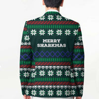 Merry Sharkmas Christmas Blazer Xmas Holiday Patterns - Wonder Print Shop