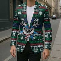 Merry Sharkmas Christmas Blazer Xmas Holiday Patterns - Wonder Print Shop