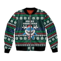 Merry Sharkmas Christmas Bomber Jacket Xmas Holiday Patterns - Wonder Print Shop