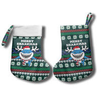 Merry Sharkmas Christmas Stocking Xmas Holiday Patterns - Wonder Print Shop