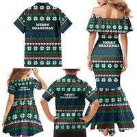 Merry Sharkmas Christmas Family Matching Mermaid Dress and Hawaiian Shirt Xmas Holiday Patterns - Wonder Print Shop