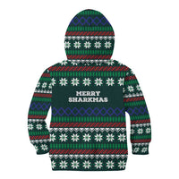 Merry Sharkmas Christmas Kid Hoodie Xmas Holiday Patterns - Wonder Print Shop