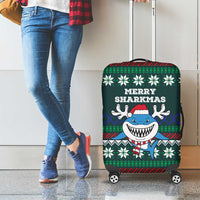 Merry Sharkmas Christmas Luggage Cover Xmas Holiday Patterns - Wonder Print Shop