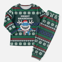 Merry Sharkmas Christmas Pajama Set Xmas Holiday Patterns - Wonder Print Shop