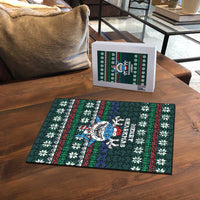 Merry Sharkmas Christmas Puzzle Xmas Holiday Patterns - Wonder Print Shop