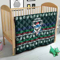Merry Sharkmas Christmas Quilt Xmas Holiday Patterns - Wonder Print Shop
