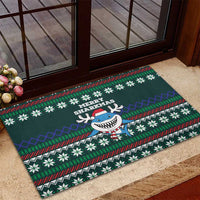 Merry Sharkmas Christmas Rubber Doormat Xmas Holiday Patterns - Wonder Print Shop