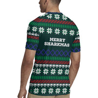 Merry Sharkmas Christmas Rugby Jersey Xmas Holiday Patterns - Wonder Print Shop
