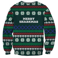 Merry Sharkmas Christmas Sweatshirt Xmas Holiday Patterns - Wonder Print Shop