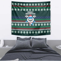 Merry Sharkmas Christmas Tapestry Xmas Holiday Patterns - Wonder Print Shop