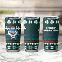 Merry Sharkmas Christmas Tumbler Cup Xmas Holiday Patterns - Wonder Print Shop