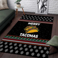 Merry Tacomas Christmas Area Rug Xmas Holiday Patterns - Wonder Print Shop