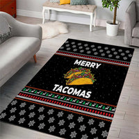 Merry Tacomas Christmas Area Rug Xmas Holiday Patterns - Wonder Print Shop