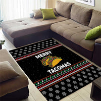 Merry Tacomas Christmas Area Rug Xmas Holiday Patterns - Wonder Print Shop
