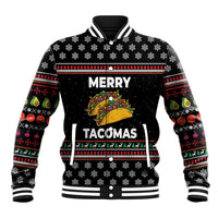 Merry Tacomas Christmas Baseball Jacket Xmas Holiday Patterns - Wonder Print Shop