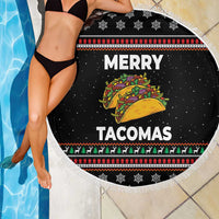 Merry Tacomas Christmas Beach Blanket Xmas Holiday Patterns - Wonder Print Shop