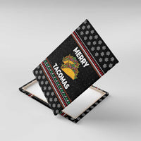 Merry Tacomas Christmas Canvas Wall Art Xmas Holiday Patterns - Wonder Print Shop