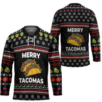 Merry Tacomas Christmas Hockey Jersey Xmas Holiday Patterns - Wonder Print Shop